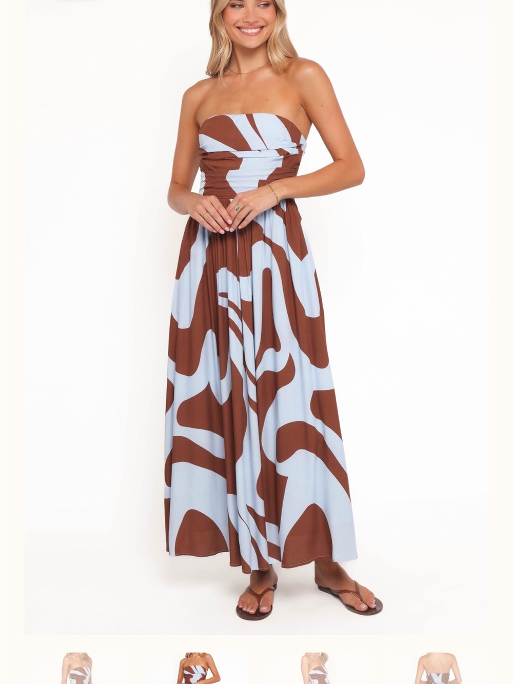 Nesta maxi dress brown/blue
